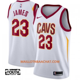 Maillot NBA Cleveland Cavaliers LeBron James 23 Nike 2017-18 Blanc Swingman - Enfant